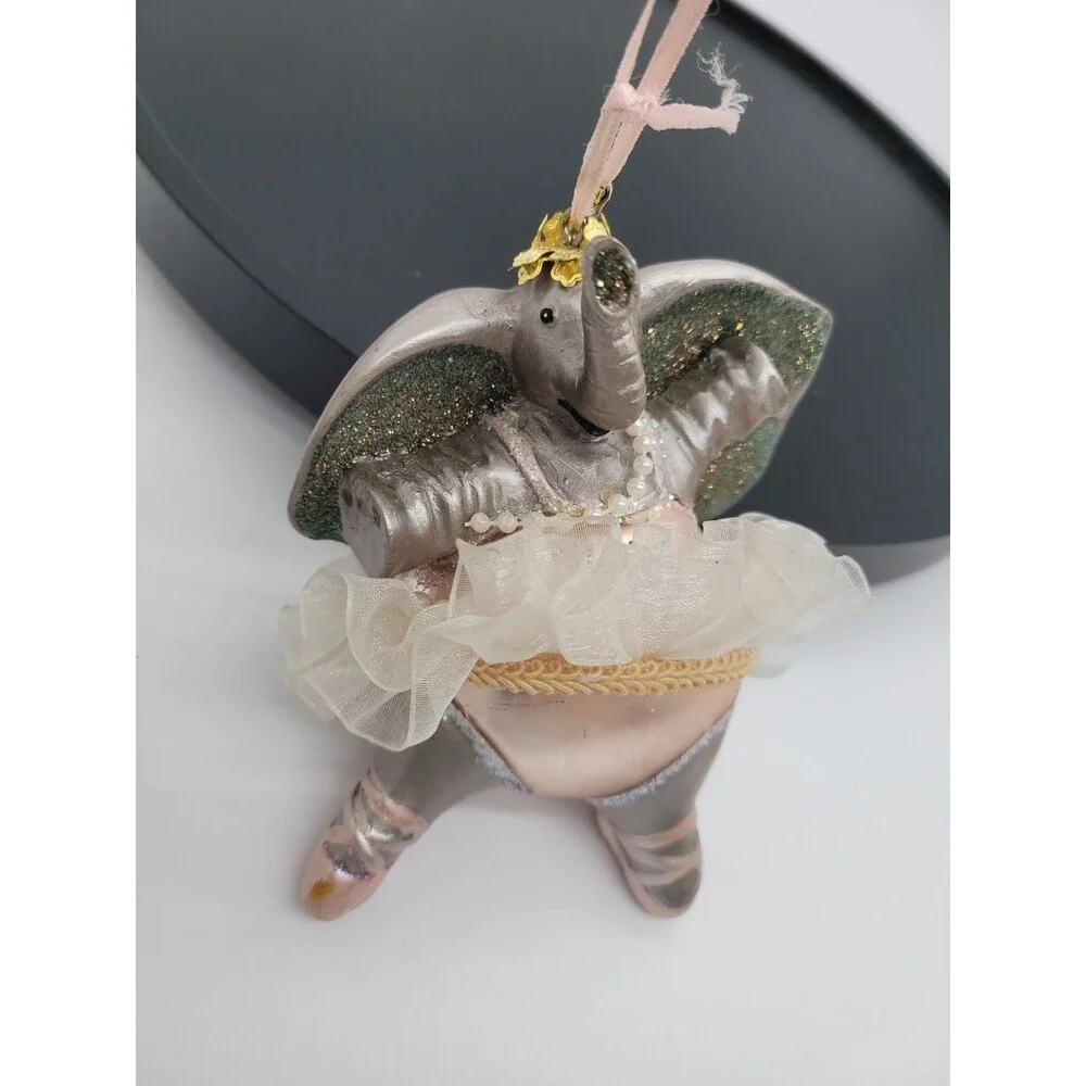 Sugar Plum Dancing Ballerina Elephant Christmas Resin 5